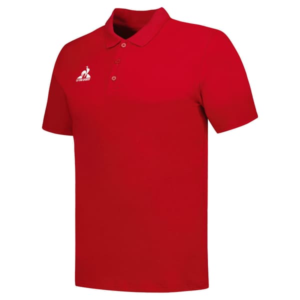 Le Coq Sportif 2421687 Presentation N°1 Kortærmet Polo Rød L Mand