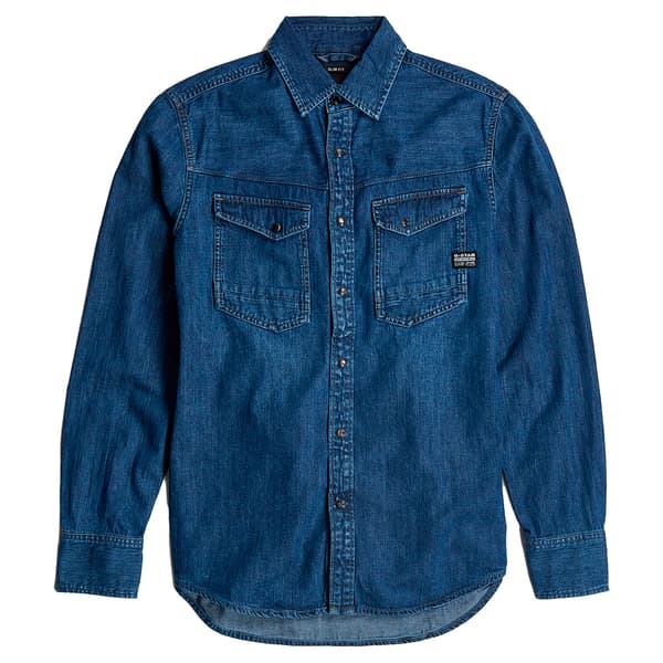 G-star D23616-d252 Slim Fit Skjorte Med Lange ærmer Blå M Mand