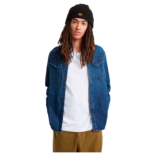 G-star D23616-d252 Slim Fit Skjorte Med Lange ærmer Blå M Mand