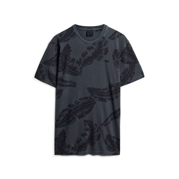 Superdry Vintage Overdye Printed Lyhythihainen T-paita Sininen S Mies