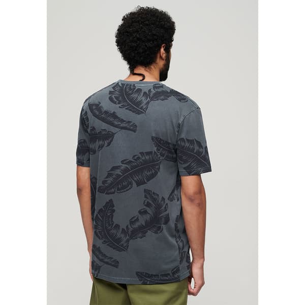 Superdry Vintage Overdye Printed Lyhythihainen T-paita Sininen S Mies