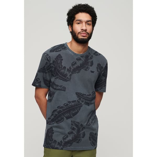 Superdry Vintage Overdye Printed T-shirt Med Korta ärmar Blå S Man