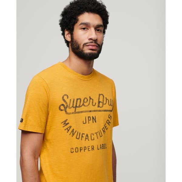 Superdry Copper Label Script T-shirt Med Korte ærmer Gul 2XL Mand