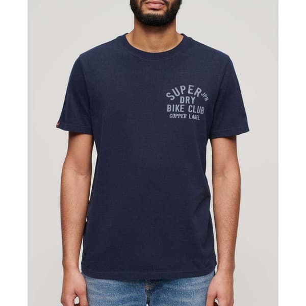 Superdry Copper Label Chest Graphic T-shirt Med Korta ärmar Blå 2XL Man