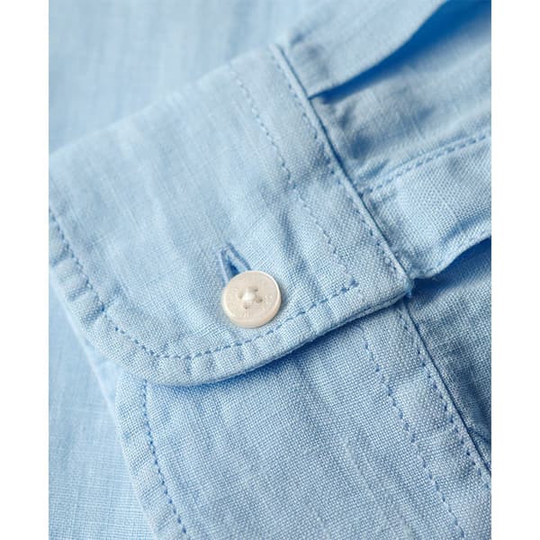 Superdry Casual Linen Boyfriend Skjorta Med Långa ärmar Blå XS Kvinna