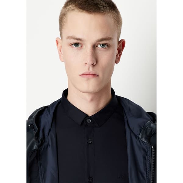 Armani Exchange 8nzc49_znyxz Skjorta Med Långa ärmar Blå S Man