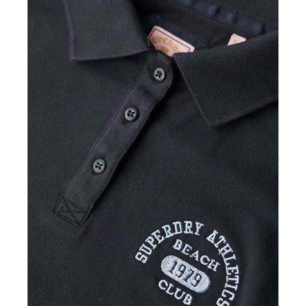 Superdry 90s Fitted Kortärmad Polotröja Svart XS Kvinna