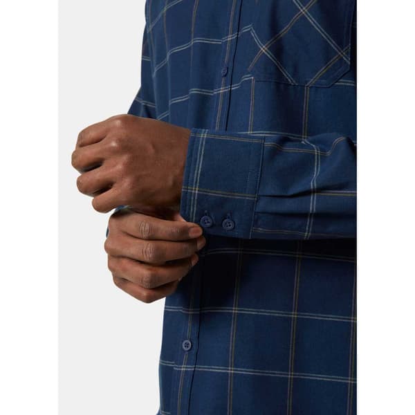 Helly Hansen Aker Flannel Skjorte Med Lange ærmer Blå M Mand