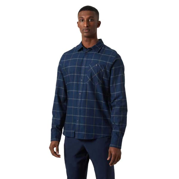 Helly Hansen Aker Flannel Skjorte Med Lange ærmer Blå M Mand