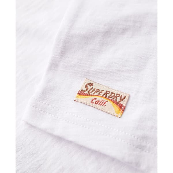 Superdry Cali Sticker Fitted T-shirt Med Korta ärmar Vit L Kvinna
