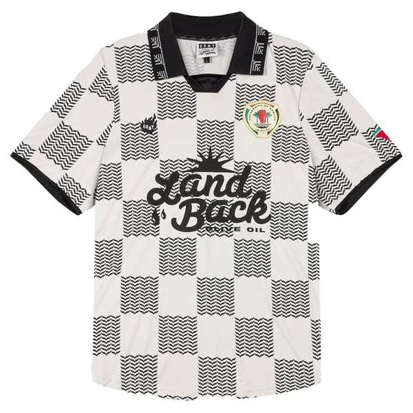 Grimey Nablus Land Back Soccer T-shirt Med Korta ärmar Vit S Man