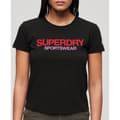 Miniatyrbild 1 av 5: Superdry Sportswear Logo Fitted T-shirt Med Korta ärmar Svart S Kvinna