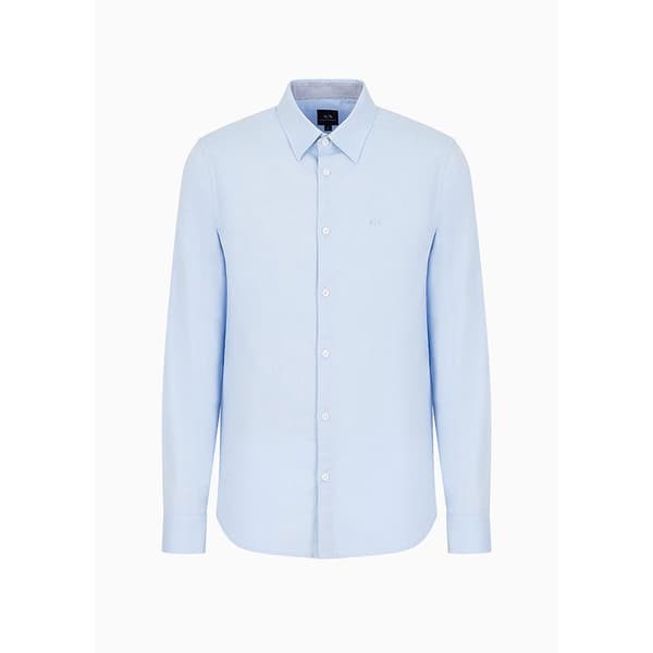 Armani Exchange 8nzcgb_z8anz Skjorta Med Långa ärmar Blå S Man