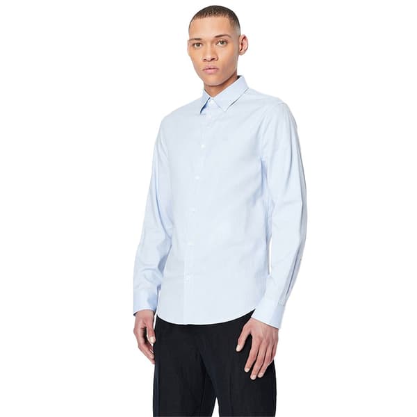 Armani Exchange 8nzcgb_z8anz Skjorta Med Långa ärmar Blå S Man