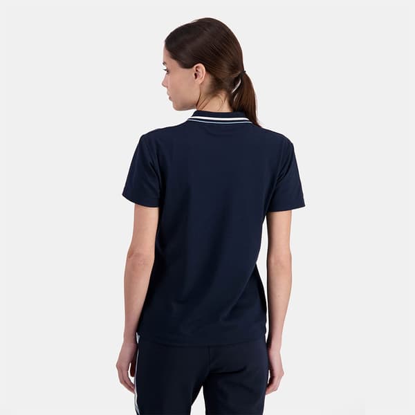 Le Coq Sportif Heritage N°1 Lyhythihainen Pikeepaita Sininen L Nainen