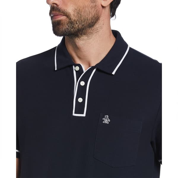 Original Penguin Earl Organic Pique Kortærmet Polo Blå L Mand