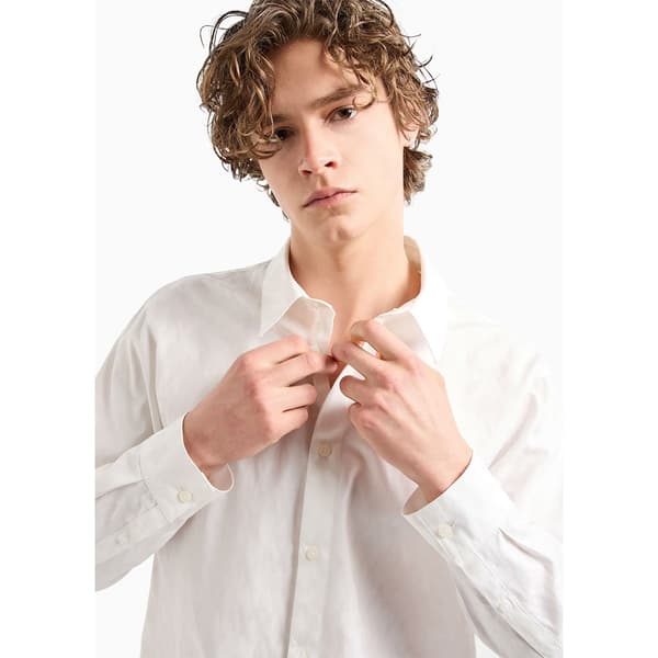 Armani Exchange 6dzcl1-zn5xz Skjorte Med Lange ærmer Hvid L Mand