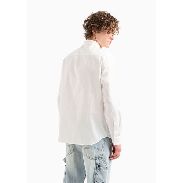 Armani Exchange 6dzcl1-zn5xz Skjorte Med Lange ærmer Hvid L Mand