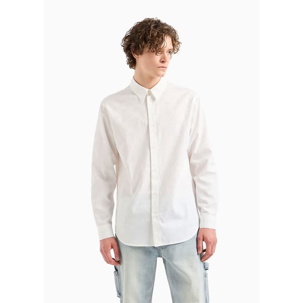 Armani Exchange 6dzcl1-zn5xz Skjorte Med Lange ærmer Hvid L Mand