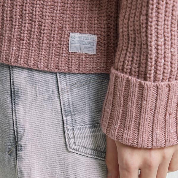 G-star D25220-d890 Heavy Pikétröja Med Lång ärm Rosa M Kvinna