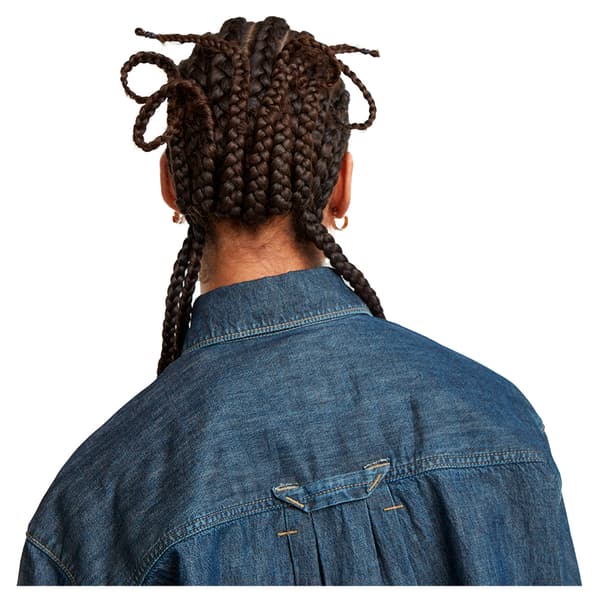 G-star Cropped Remix Skjorta Med Långa ärmar Blå XS Kvinna