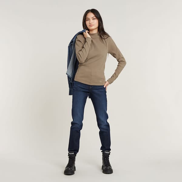 G-star D25033-d850 T-shirt Med Lång ärm Brun S Kvinna