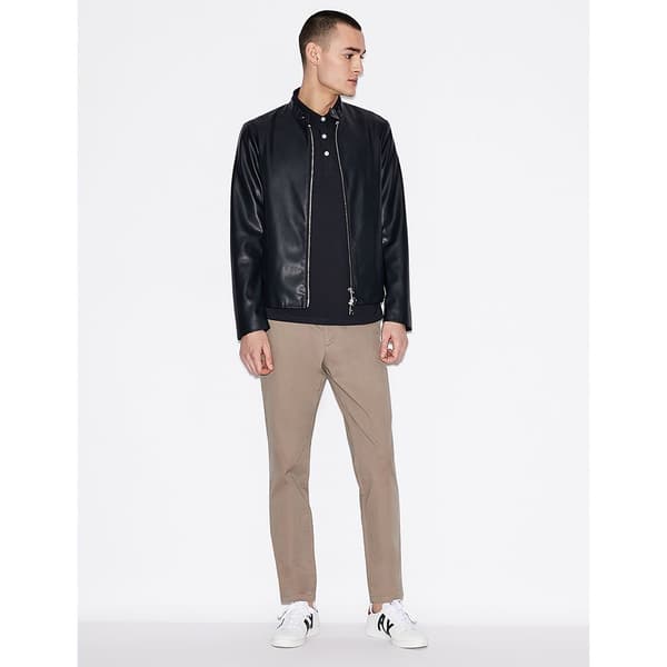 Armani Exchange 8nzf70_z8m9z Polo Med Lange ærmer Sort L Mand