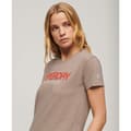 Miniatyrbillede 1 af 3: Superdry Sportswear Logo Fitted T-shirt Med Korte ærmer Beige S Kvinde