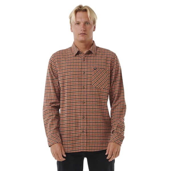 Rip Curl Classic Surf Checked Skjorte Med Lange ærmer Brun M Mand
