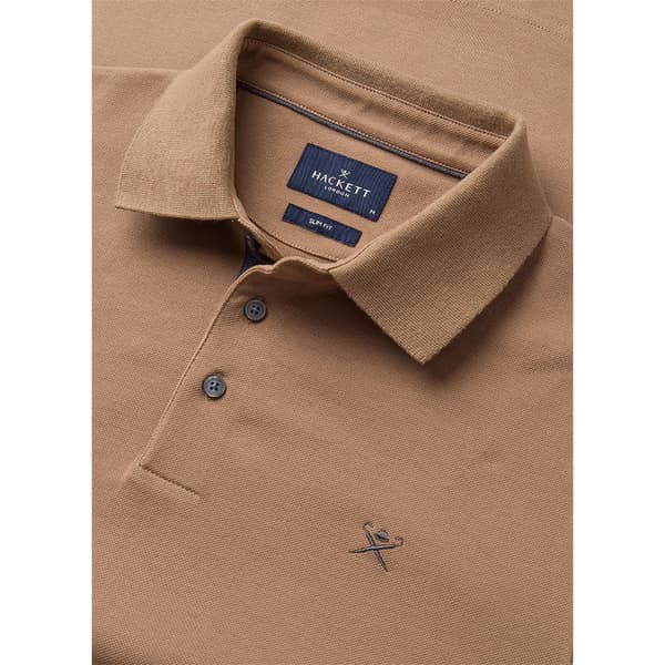 Hackett Brushed Kortærmet Polo Beige L Mand