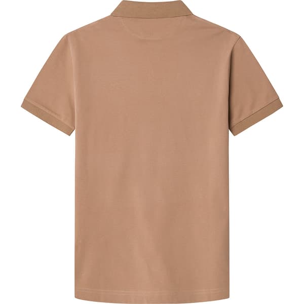 Hackett Brushed Kortærmet Polo Beige L Mand