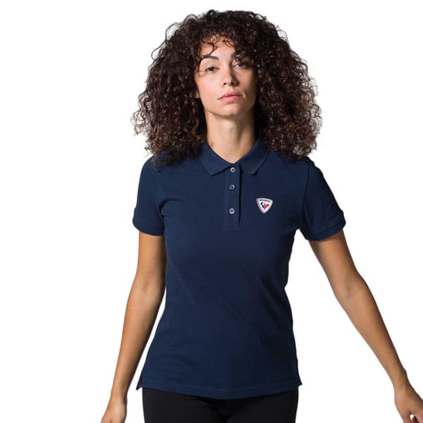 Rossignol Logo Kortärmad Polotröja Blå 2XS Kvinna