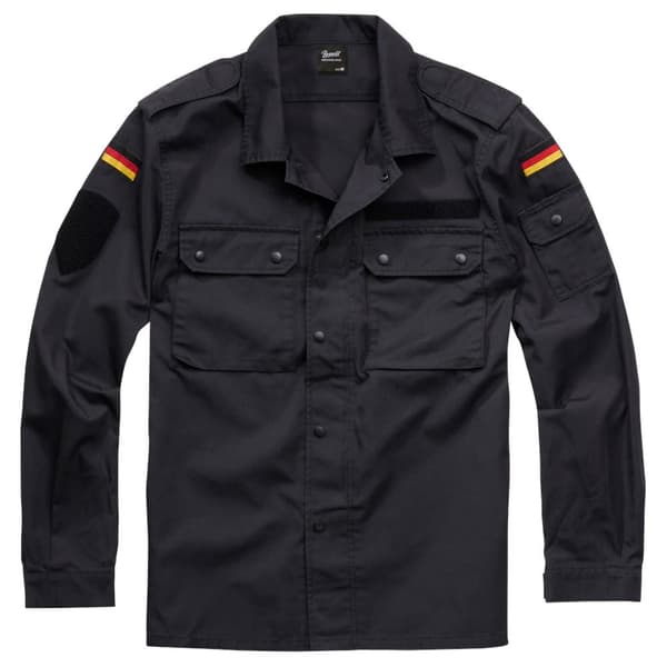 Brandit Bw Field Pitkähihainen Paita Musta 5XL Mies