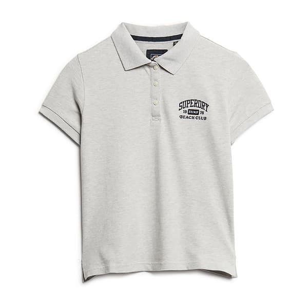 Superdry 90s Fitted Kortärmad Polotröja Beige L Kvinna