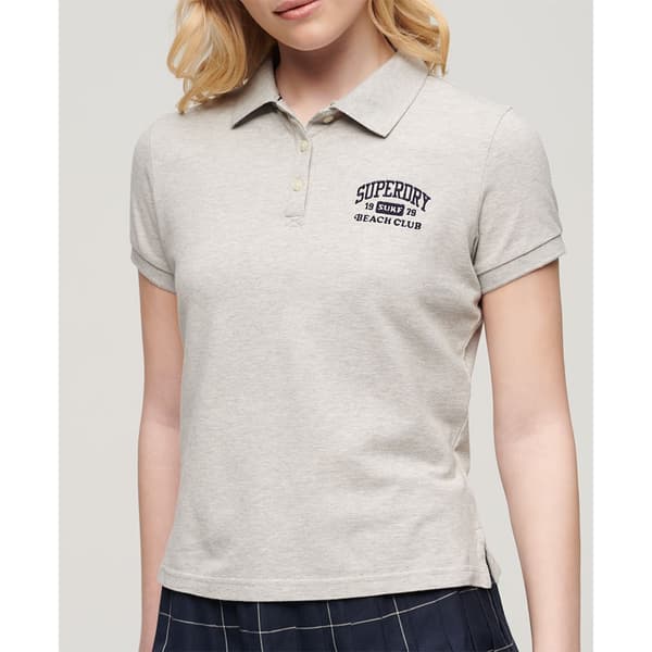 Superdry 90s Fitted Kortärmad Polotröja Beige L Kvinna