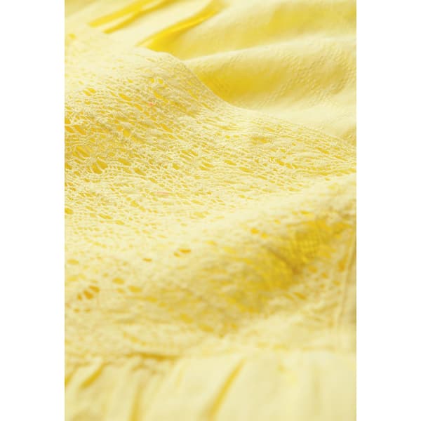 Superdry Lace Beach ärmlös T-shirt Gul L Kvinna