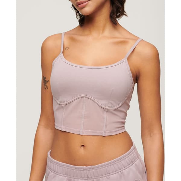 Superdry Sport Tech Corset ärmlös T-shirt Lila L Kvinna