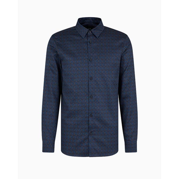 Armani Exchange 6dzc45-znzrz Skjorta Med Långa ärmar Blå S Man