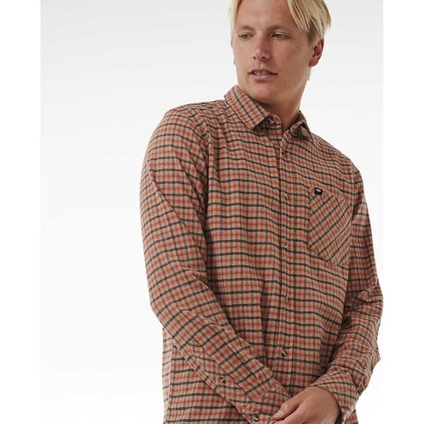 Rip Curl Classic Surf Checked Skjorta Med Långa ärmar Brun S Man