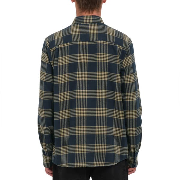 Volcom A0532303 Caden Plaid Skjorta Med Långa ärmar Grönt,Blå XS Man