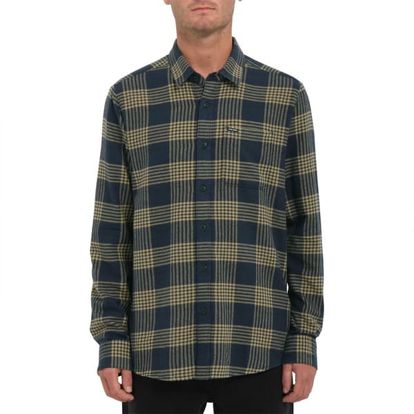 Volcom A0532303 Caden Plaid Skjorte Med Lange ærmer Grøn,Blå XS Mand