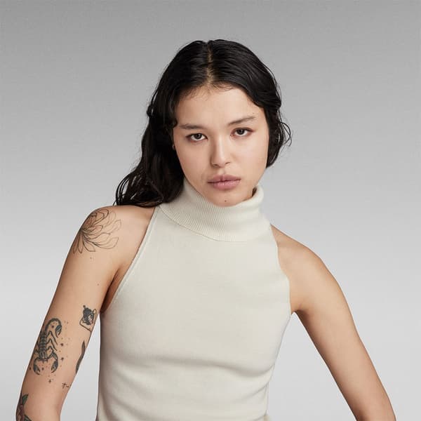 G-star D24007-d487 ärmlös T-shirt Beige XL Kvinna