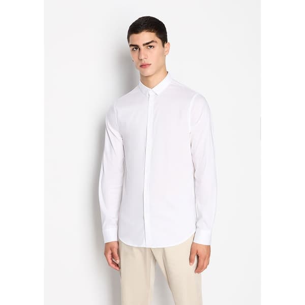 Armani Exchange 8nzc49_znyxz Skjorte Med Lange ærmer Hvid M Mand