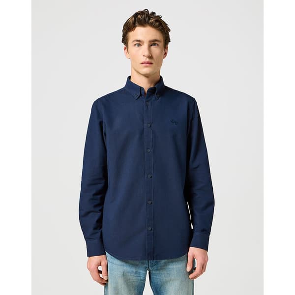 Wrangler Oxford Skjorte Med Lange ærmer Blå XL Mand