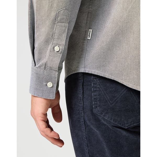 Wrangler Oxford Skjorte Med Lange ærmer Grå 2XL Mand