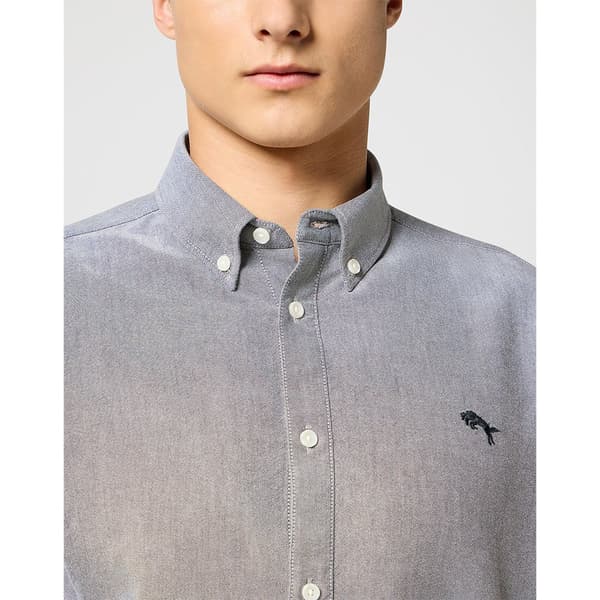 Wrangler Oxford Skjorte Med Lange ærmer Grå 2XL Mand