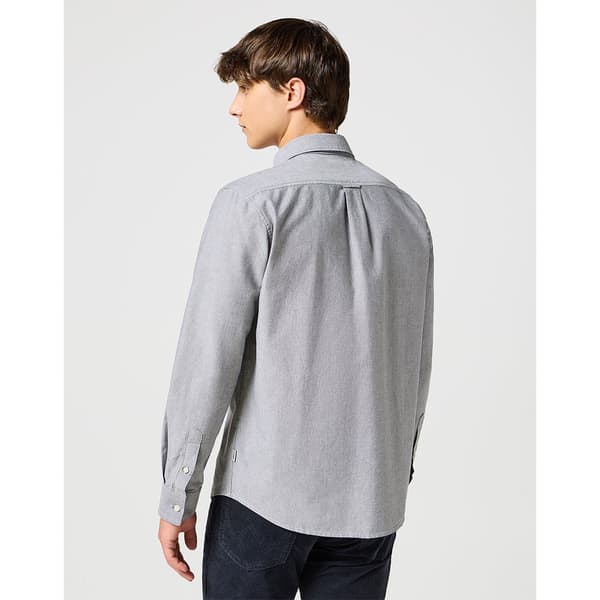 Wrangler Oxford Skjorte Med Lange ærmer Grå 2XL Mand