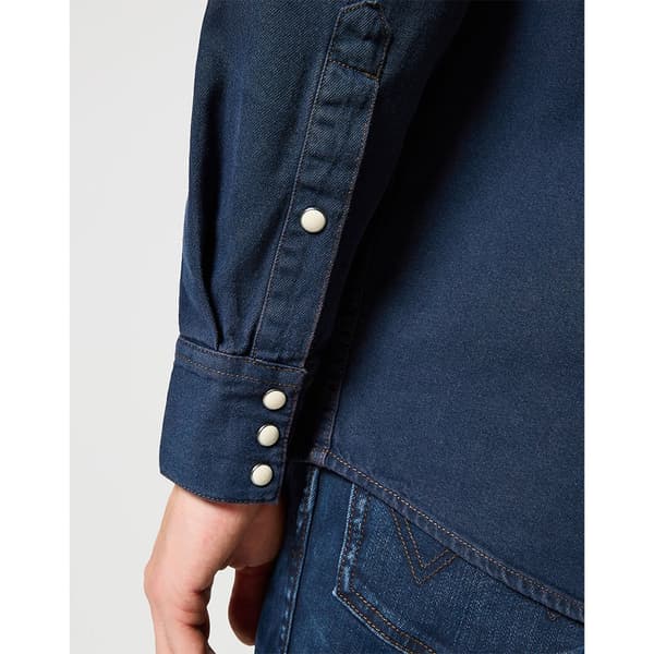 Wrangler Western Skjorte Med Lange ærmer Blå L Mand