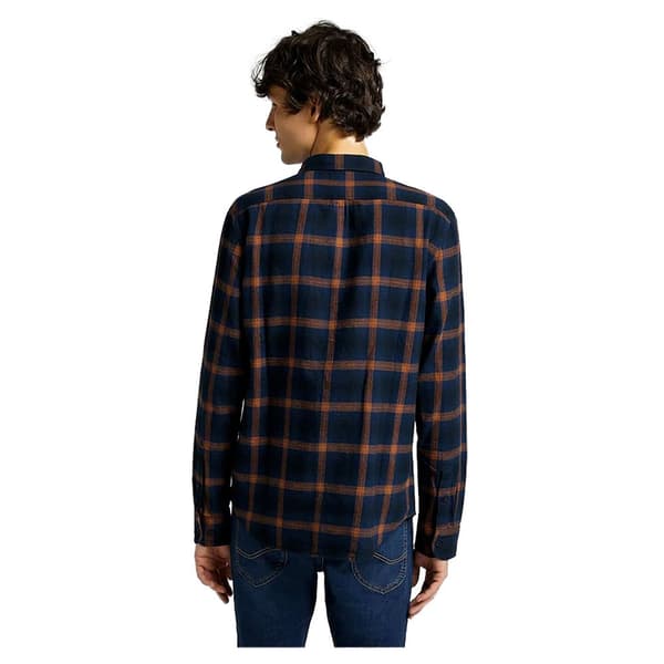Lee Button Down Skjorte Med Lange ærmer Rød XL Mand