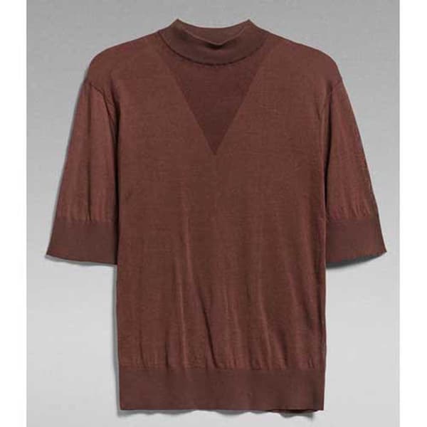 G-star Core Mock T-shirt Med Korta ärmar Brun M Kvinna